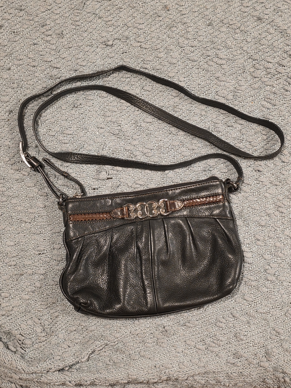 Vintage Brighton "Balboa" Black Pebbled Leath